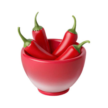 About red chili peppers in a bowl png